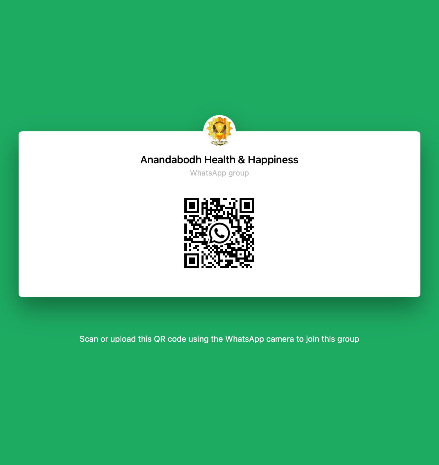 WhatsApp Sangha QR code